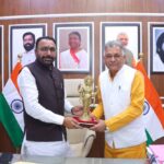 केंद्रीय आयुष राज्य मंत्री (स्वतंत्र प्रभार) श्री जाधव से मिले, आयुष मंत्री  इन्दर सिंह परमार